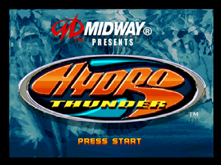 Hydro Thunder title screen for Nintendo 64